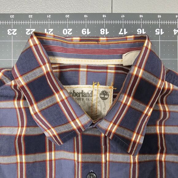 Vintage Timberland Shirt Mens Large Plaid Work Outdoors Logger Preppy Heritage - Picture 6 of 11